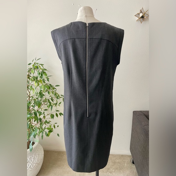 J.Crew sleeveless dress. Faux leather pockets. Dark grey size 8 - Picture 6 of 15